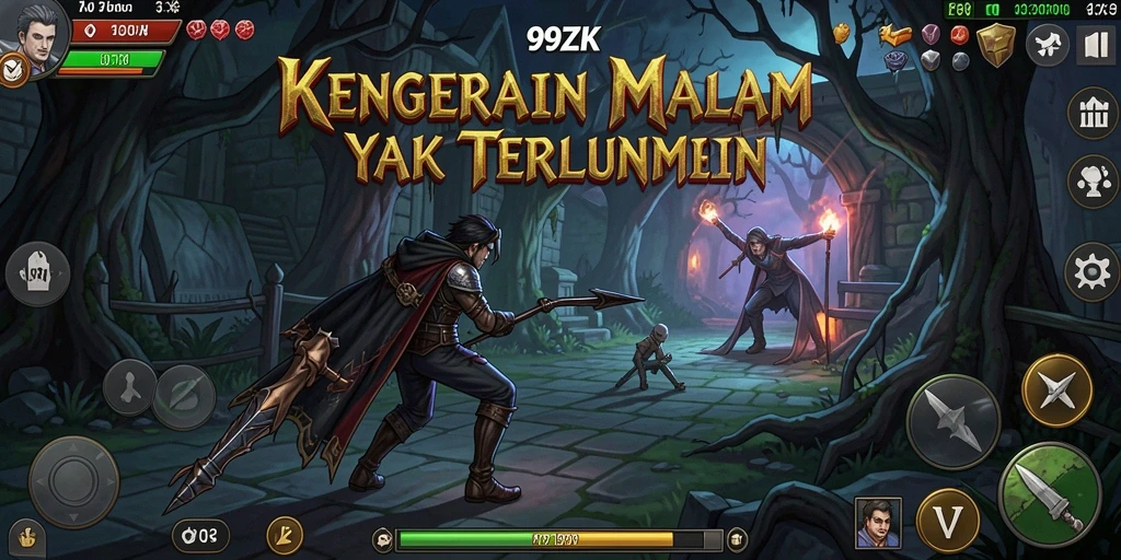 Screenshot menampilkan suasana menegangkan dari gameplay 99ZK.