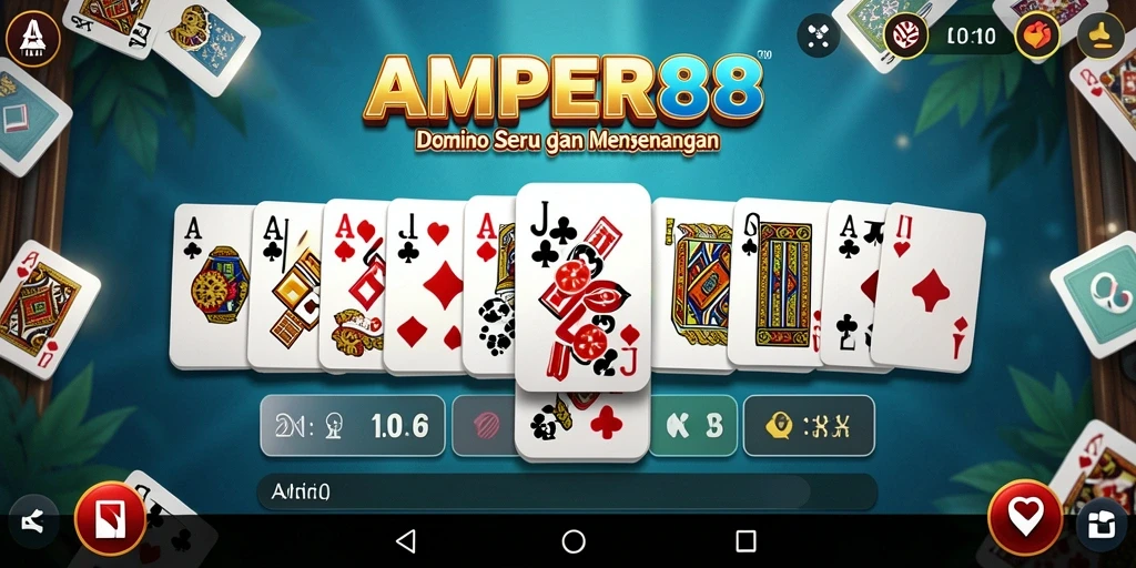 Screenshot gameplay Domino di AMPER88 yang menampilkan interaksi seru.