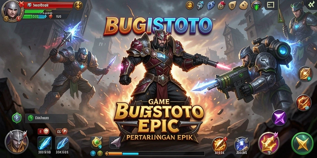 Tangkapan layar BUGISTOTO menampilkan aksi pertempuran dramatis.