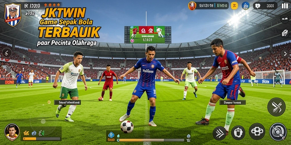 Tampilan gameplay JKTWIN dengan aksi di lapangan penuh strategi.