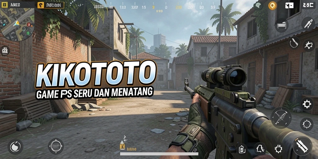 Tangkapan layar KIKOTOTO menampilkan aksi tembak-menembak yang mendebarkan.