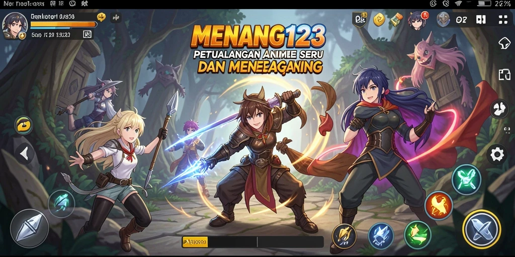 Tampilan gameplay seru dengan karakter Anime yang menarik.