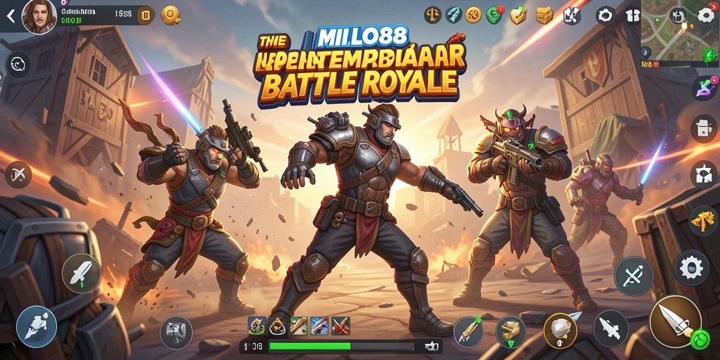 Tampilan menarik dari gameplay <strong>MILO88</strong> dalam pertempuran sengit Battle Royale.