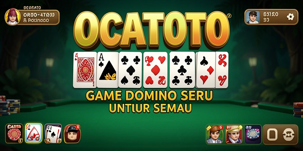 Screenshot utama OCATOTO menampilkan gameplay seru permainan Domino.