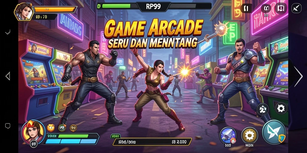 Tampilan gameplay RP99 yang penuh warna dan mengasyikkan.