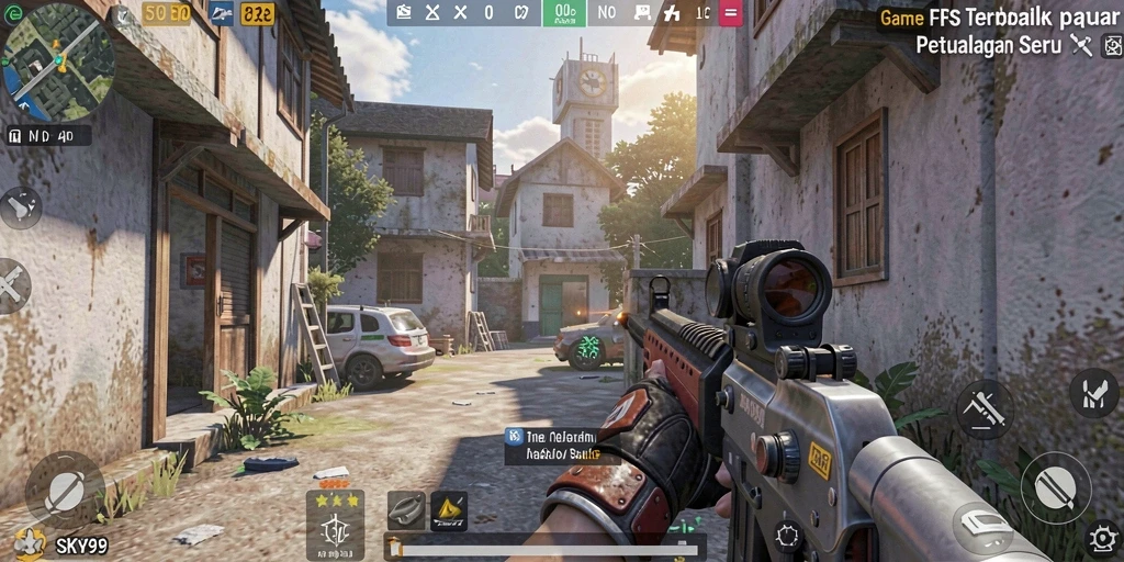 Tangkapan layar dari gameplay yang mendebarkan dalam SKY99.