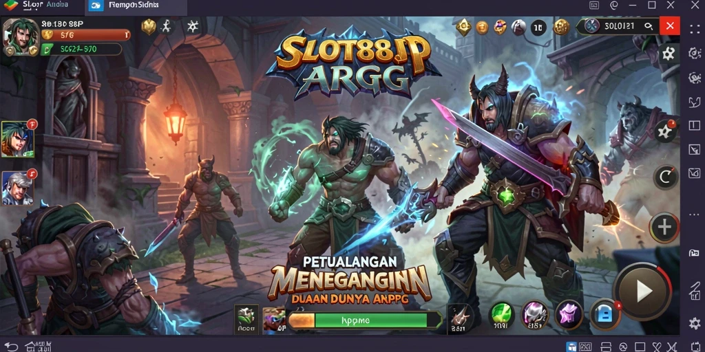 Tampilan menakjubkan dari gameplay ARPG di SLOT88JP.
