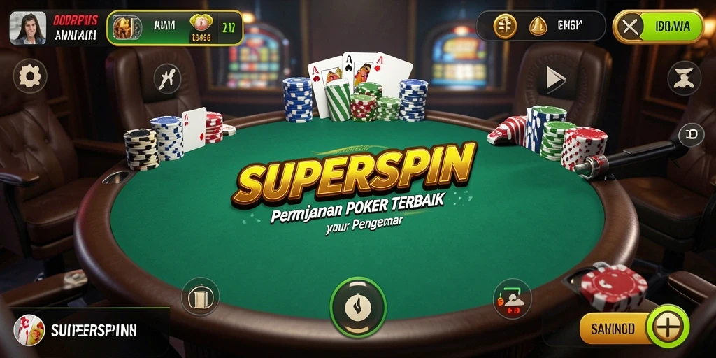 Screenshot menunjukkan gameplay SUPERSPIN yang menarik dengan grafik menawan.